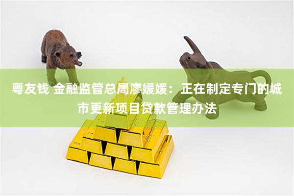 粤友钱 金融监管总局廖媛媛：正在制定专门的城市更新项目贷款管理办法